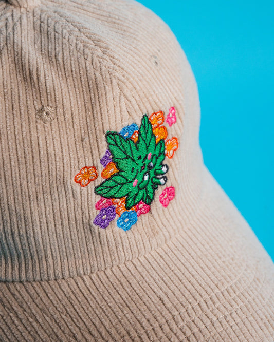 Lil Buds Baseball Cap Cream Corduroy Adjustable Fit - Cute & Comfy
