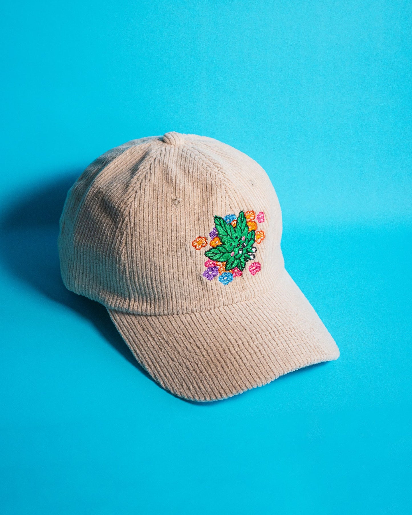 Lil Buds Baseball Cap Cream Corduroy Adjustable Fit - Cute & Comfy